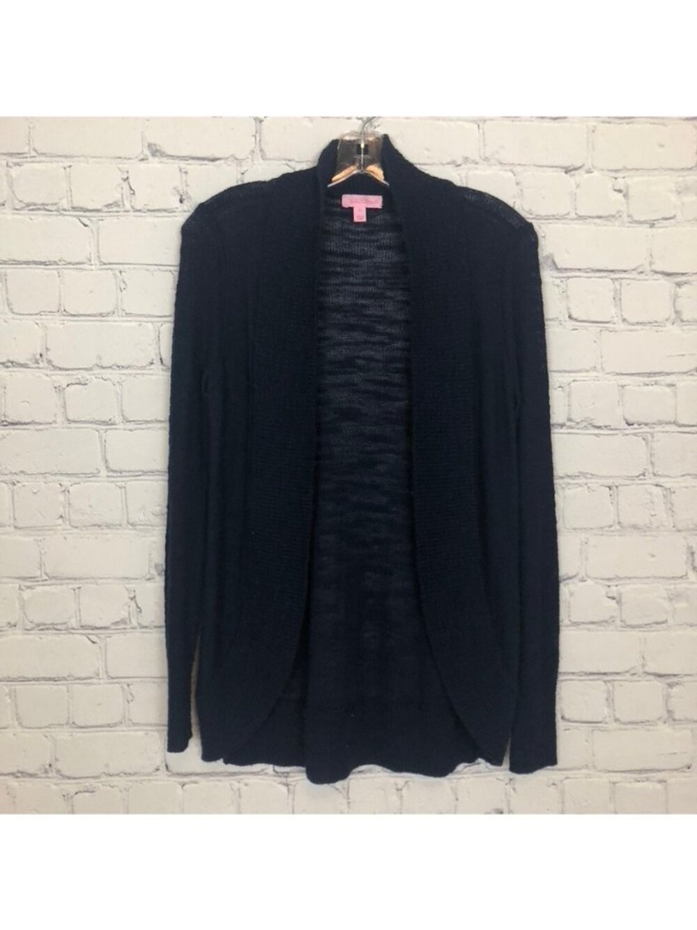 Lilly Pulitzer Amalie Navy Blue Cardigan Sweater Size XS Open Front